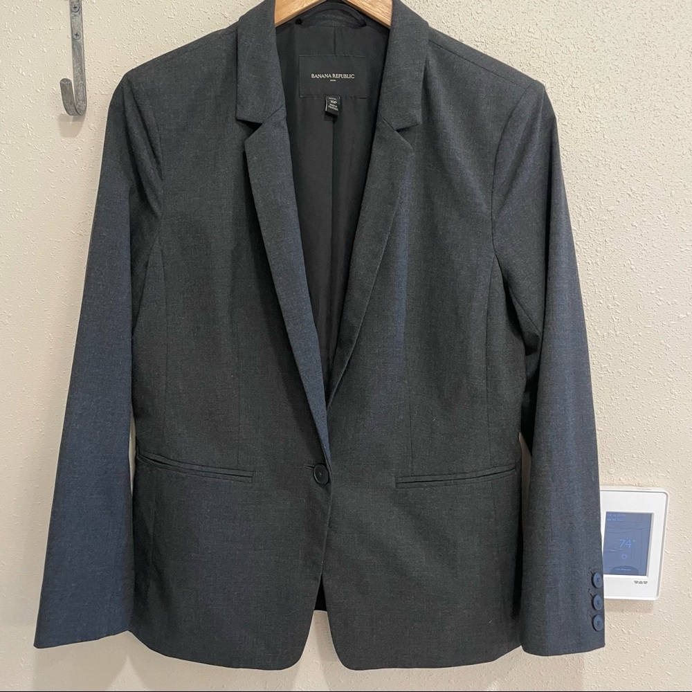 Banana Republic Lightweight Blazer Gray